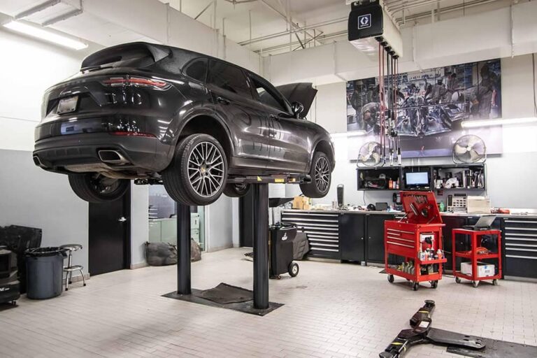 Black Porsche Servicing at DME Auto Dubai