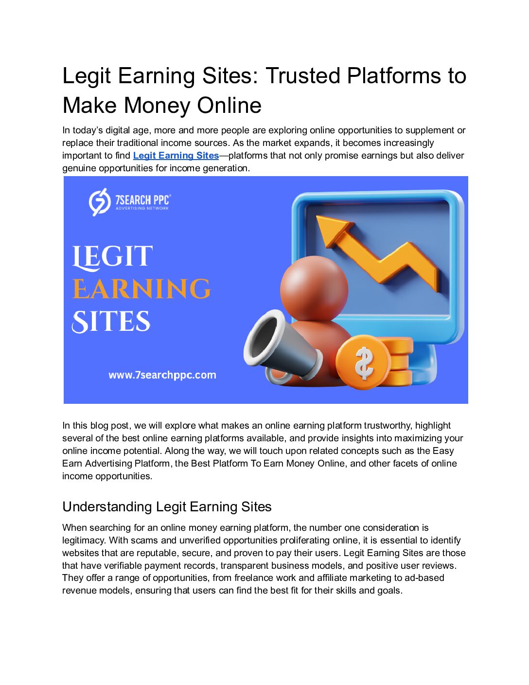 Legit Earning Sites_ Trusted Platforms to Make Money Online
