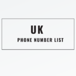 UK Phone Number List