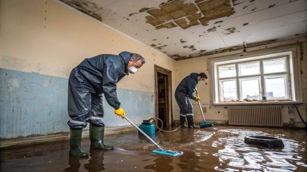men fixing Water Damage
