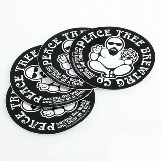 How do Custom Graphics Enhance Round Stickers?