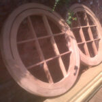 round timber window