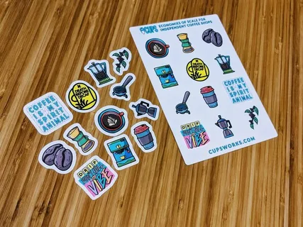 Spot UV Highlights Sticker Sheets Designs