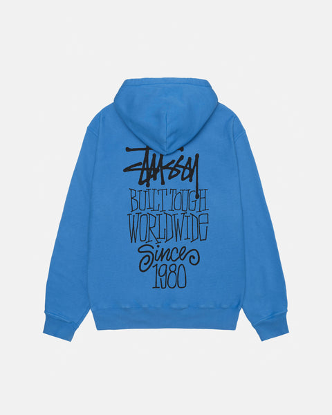 BUILT TOUGH HOODIE PIGMENT DYED BLUE