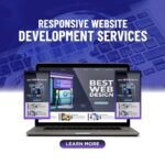 Blue And White Modern Responsive Website Development Services Instagram Post