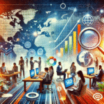 DALL·E 2024-11-20 16.10.07 - A visually striking digital illustration representing an 'SEO Company in India.' The image features elements such as a modern office setting with dive