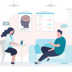 Male,Character,At,Psychotherapist,Appointment.,Psychologist,Talking,To,Patient,In