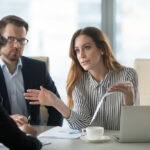 Dissatisfied,Executive,Manager,Having,Conflict,With,Employee,About,Financial,Report