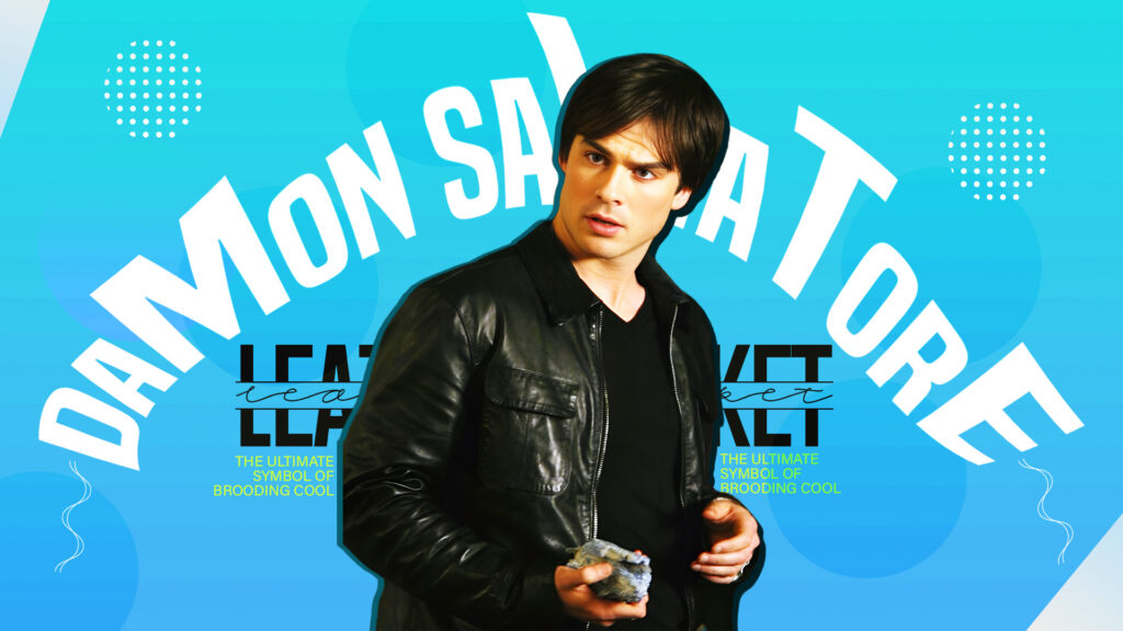 Damon Salvatore The Vampire Diaries Leather Jacket
