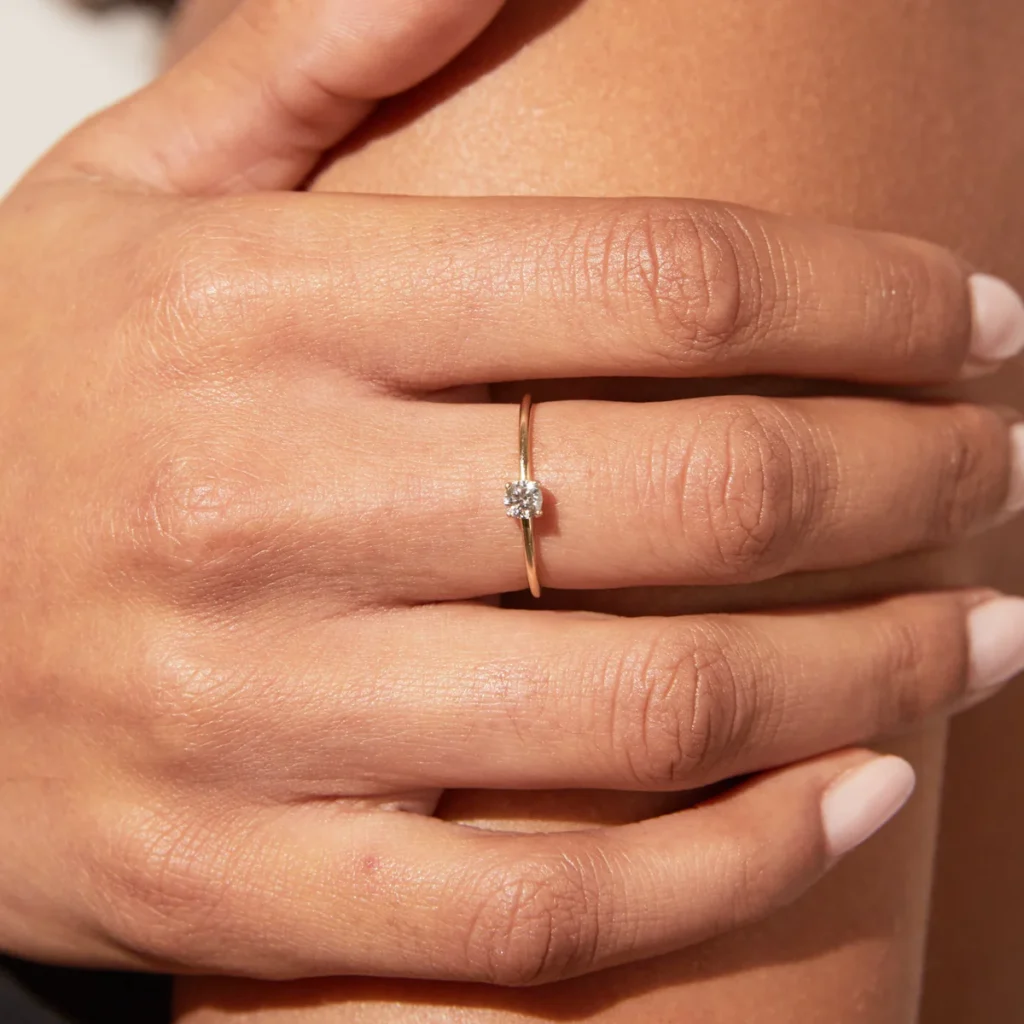 lab created diamond band