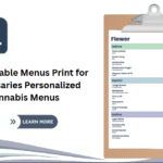 Customizable Menus Print