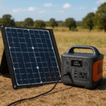 portable power station with solar panel