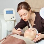 Cosmetologist Dermatologist Makes A Woman A Procedure Bio Oxidat