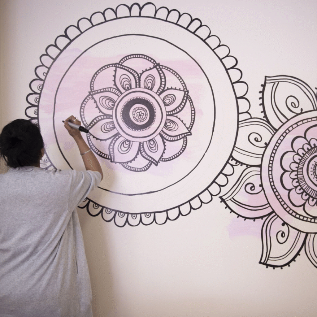 simple mandala wall art