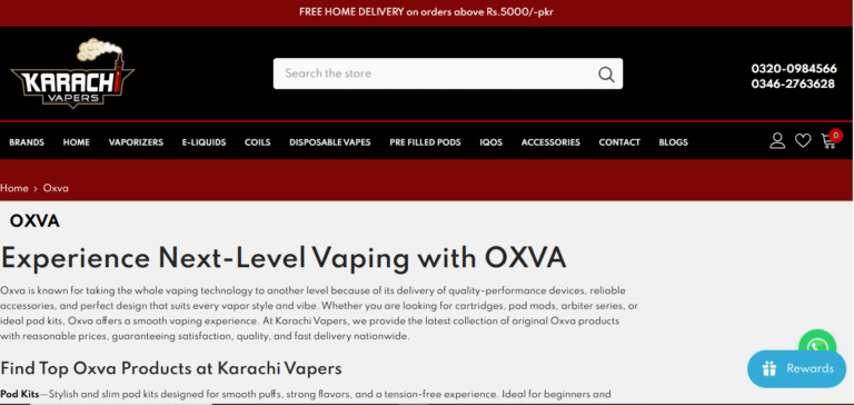 Oxwa pod price in pakistan