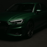dark green car