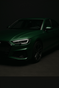 dark green car