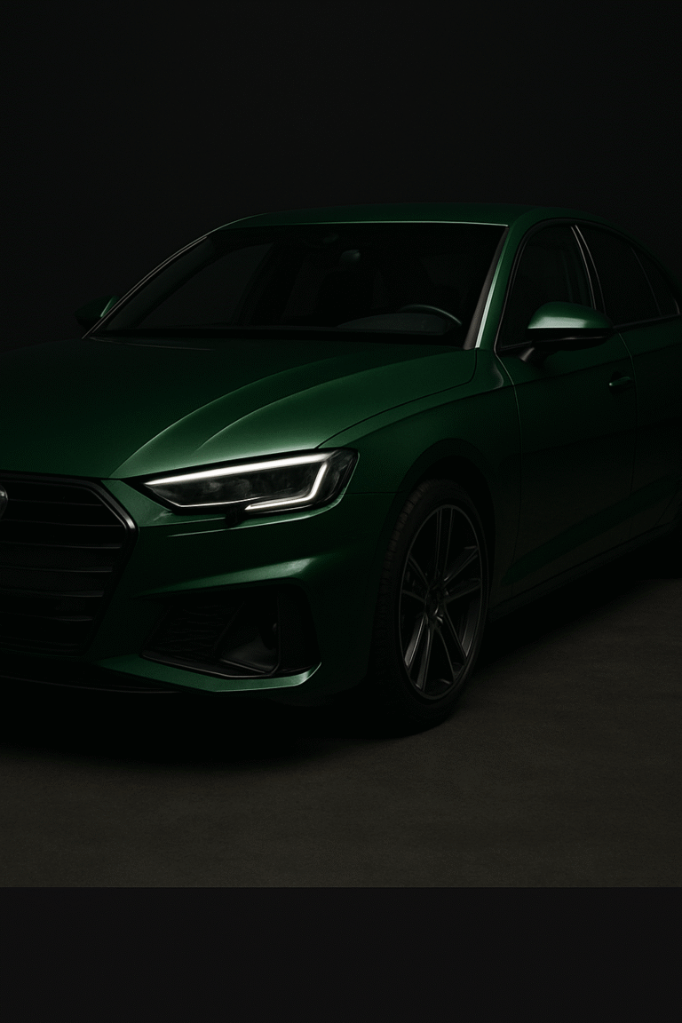 dark green car