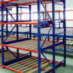 Durable and customizable slotted angle storage racks for industrial and warehouse storage solutions.