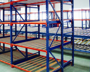 Durable and customizable slotted angle storage racks for industrial and warehouse storage solutions.