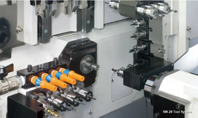 swiss type automatic lathe