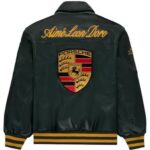 Aime Leon Dore x Porsche 993 Turbo Leather Club Jacket British Racing Green