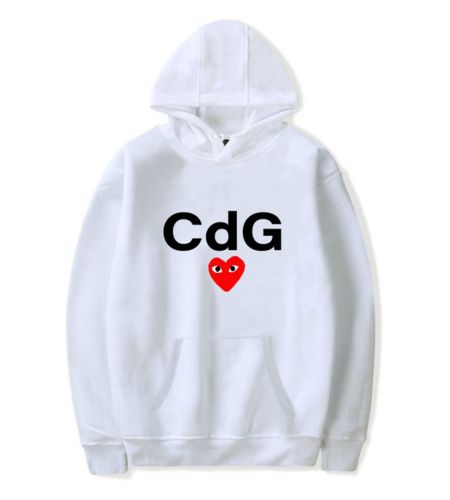 CDG Red Heart Front Print hoodie