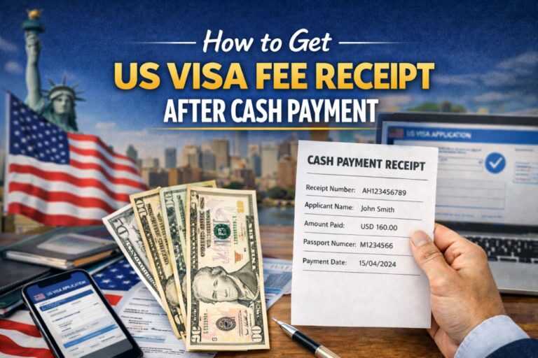 How to Get US Visa Fee Receipt After Cash Payment
