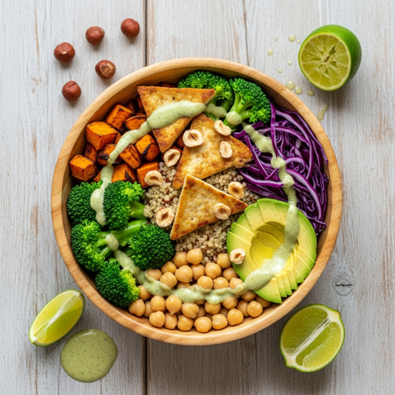 Vegan Buddha Bowl Hazelnut-Lime Dressing Recipe
