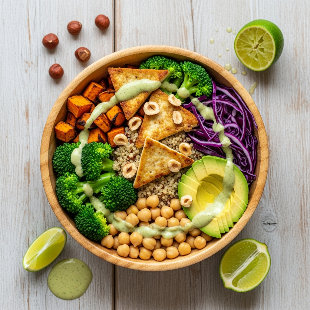 Vegan Buddha Bowl Hazelnut-Lime Dressing Recipe