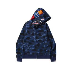 BAPE Color Camo Shark Full Zip Hoodie Navy