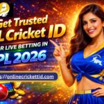Vibrant promotional banner for Online Cricket ID featuring a female model highlighting “Get Trusted IPL Cricket ID for Live Betting in IPL 2026.” The image includes cricket elements like a cricket ball, gold coins, and digital devices, emphasizing IPL ID, IPL betting ID, free cricket id online, and online cricket id services. Perfect for users seeking reliable online cricket id WhatsApp number support and seamless IPL Cricket ID access.