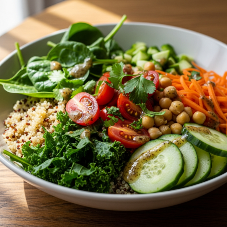 Plant-Based Power Salad With Quinoa & Veggies