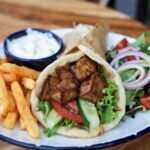 Tofu Souvlaki Dinner Plate: A Balanced Vegetarian Meal Idea