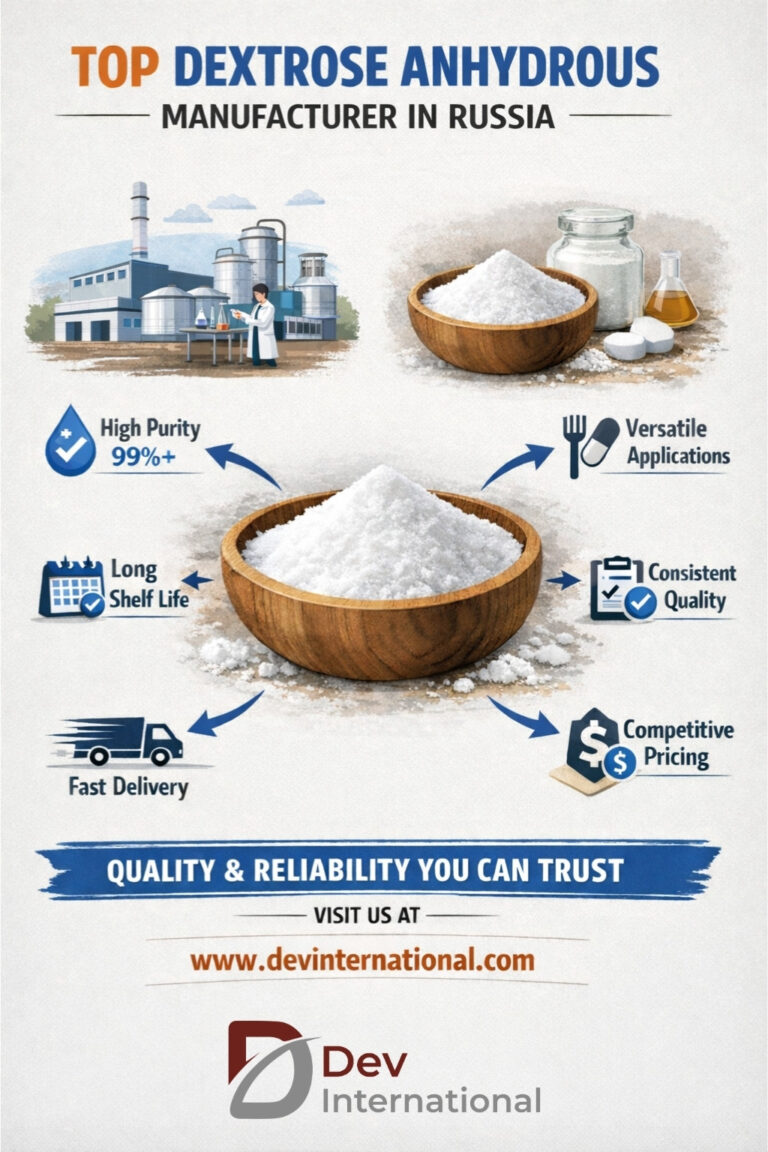 Top Dextrose Anhydrous Manufacturer in Russia - Dev International