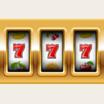Slot machine. Vector 3d illustration isolated on white background.
