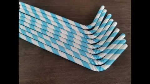 Custom printing of paper straws