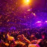 Crowd enjoying a vibrant trade show event organized by an Exhibition Booth Design Company in Dubai