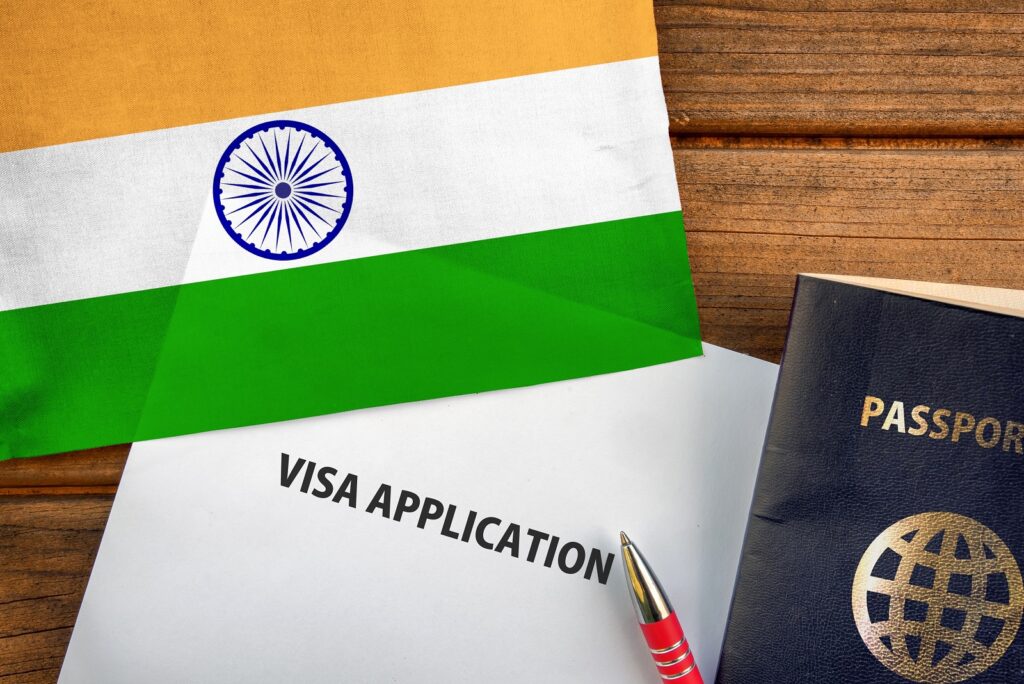 Visa,Application,Form,,Passport,And,Flag,Of,India