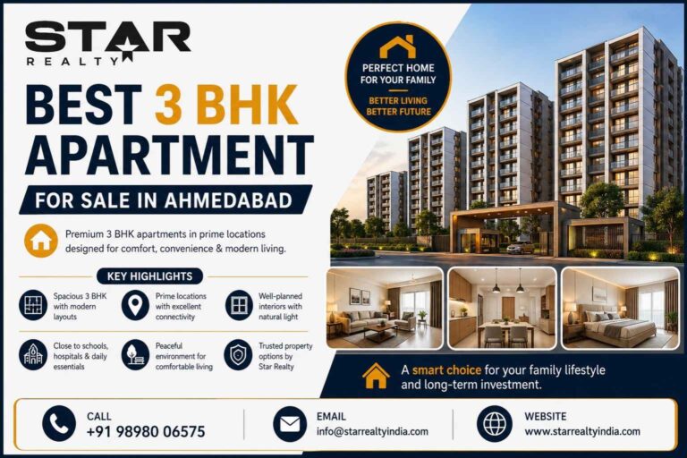 Best 3 BHK Apartment for Sale in Ahmedabad Star Realty India