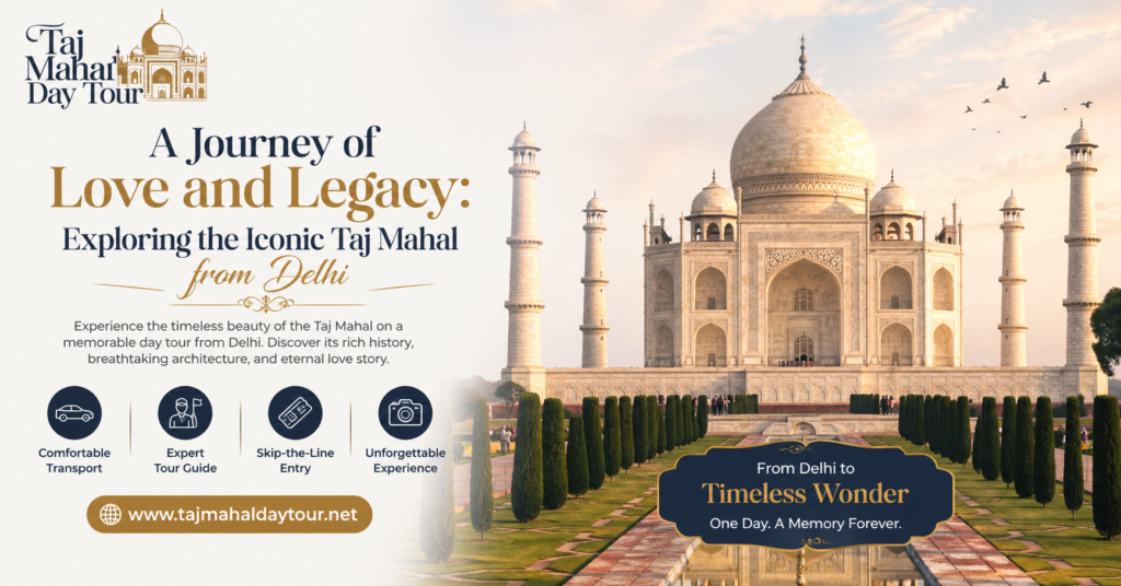 A Journey of Love and Legacy: Exploring the Iconic Taj Mahal from Delhi