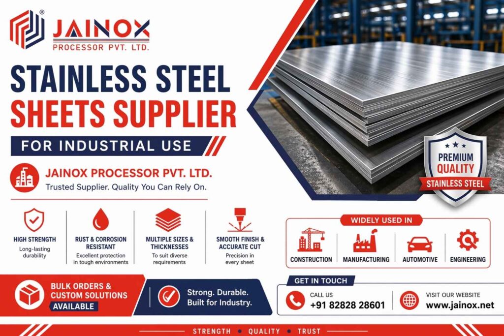 Stainless Steel Sheets Supplier for Industrial Use - Jainox Engineering