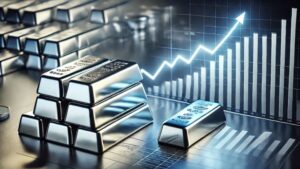Investor analyzing best silver ETFs in India on laptop with charts for portfolio diversification strategy