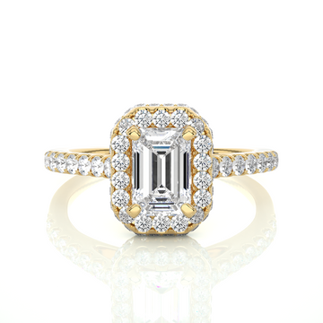 cushion cut halo engagement rings