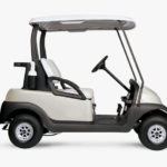Modern golf buggy by Toys UAE featuring comfortable seating and efficient electric performance