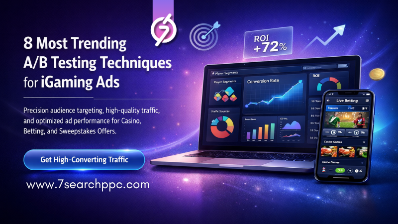 Creative variations of iGaming ads used in A/B testing experiments