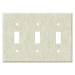 Beige stone triple toggle switch plate cover