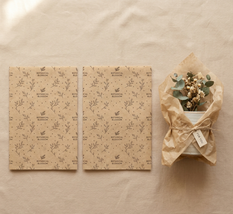 Premium Tissue Papers - Custom Printed Natural Kraft Tissue Paper