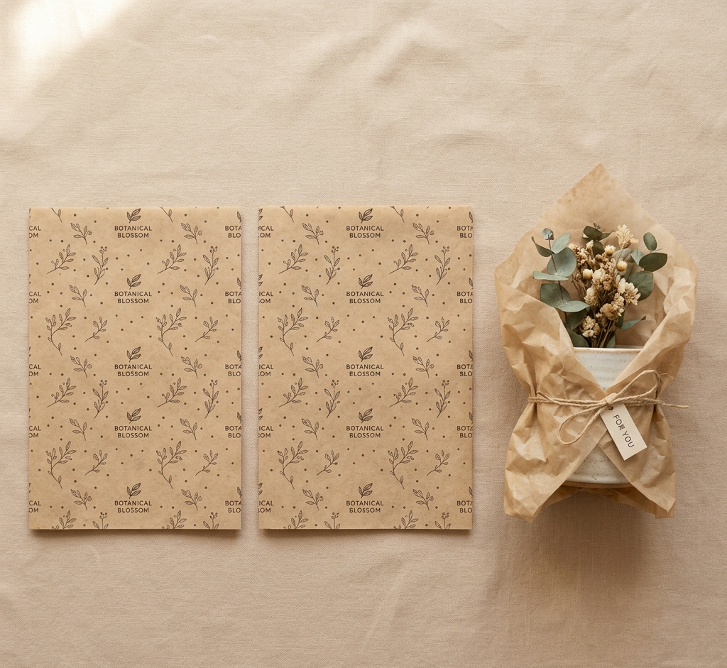 Premium Tissue Papers - Custom Printed Natural Kraft Tissue Paper