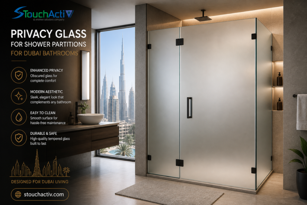 Privacy Glass for Shower Partitions